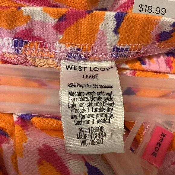 2x$18 West Loop Size Large Multicolor Coral Off the Shoulder Sun Dress - Picture 3 of 3